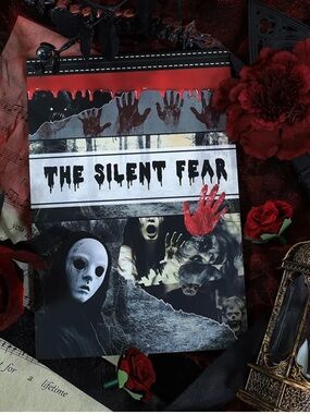 The Silent Fear Sticker Book Vintage Gothic Horror Scrapbook Journal